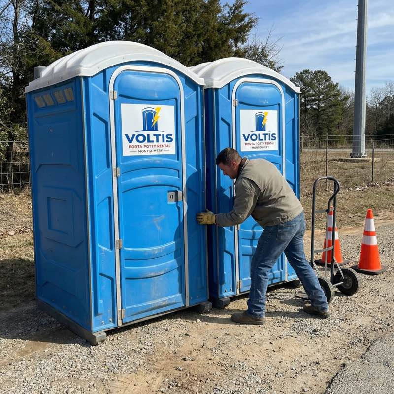 Dual porta potty setup